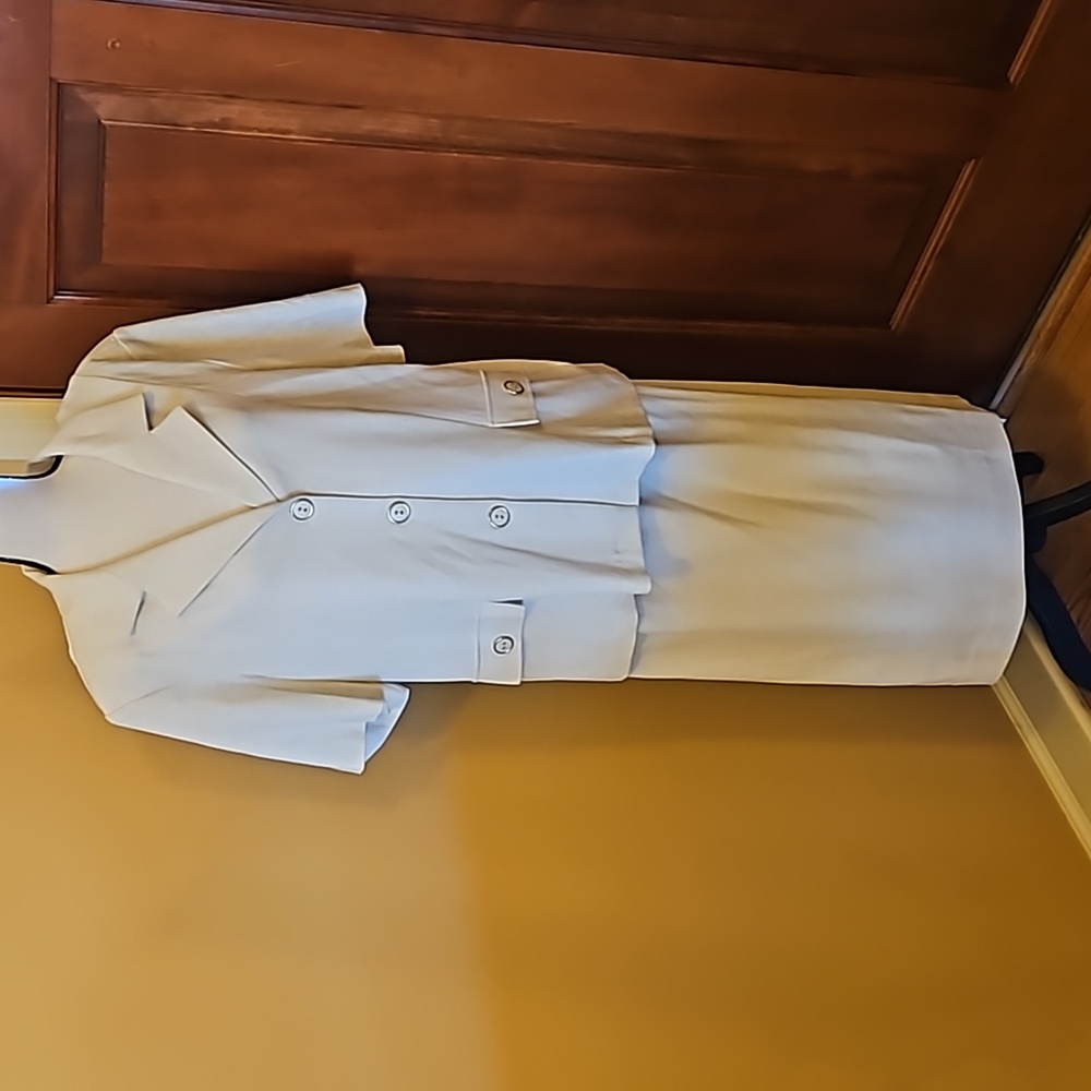 VINTAGE BROWNSTONE STUDIO XL CREAM SKIRT BLAZER SET 2 PC BUTTONS NWOT